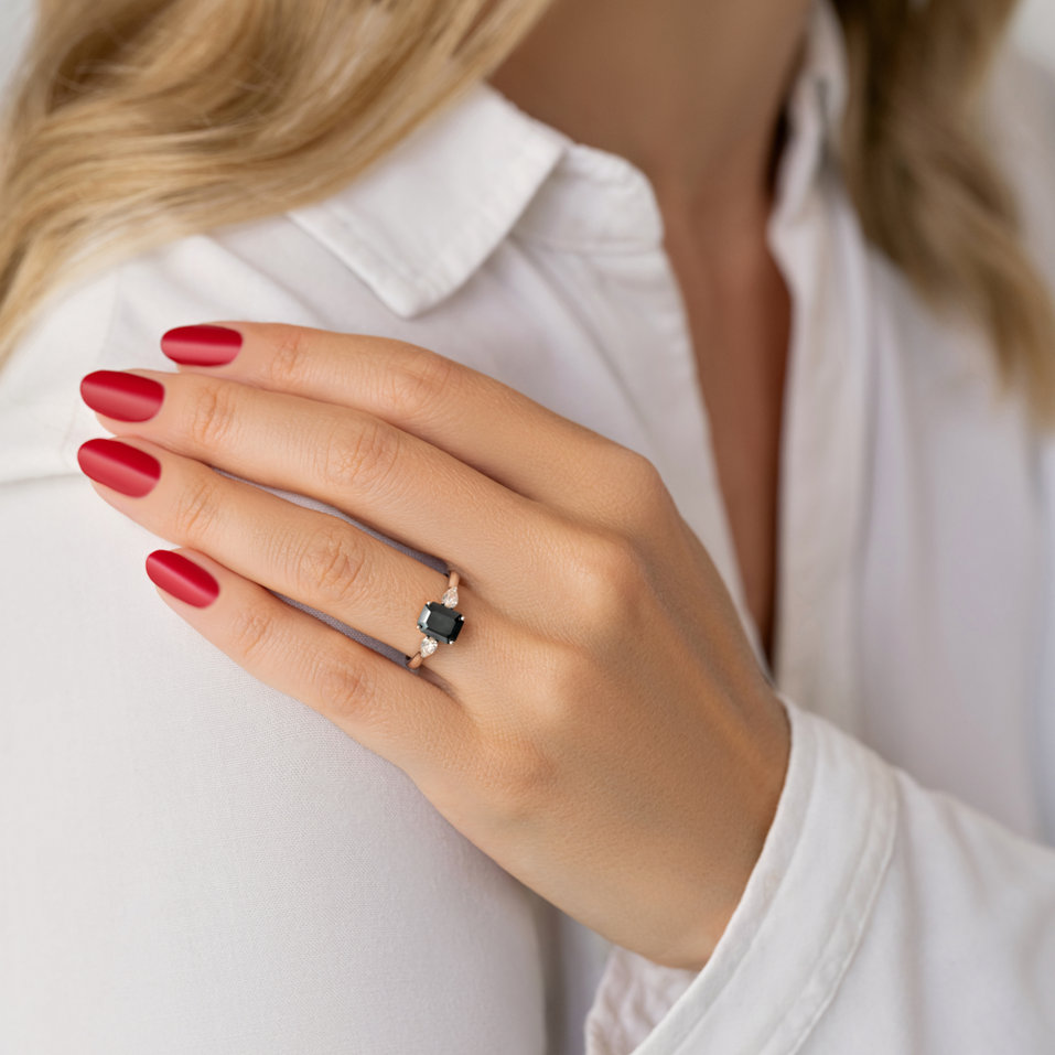 Prsten s diamanty Midnight Cordelia