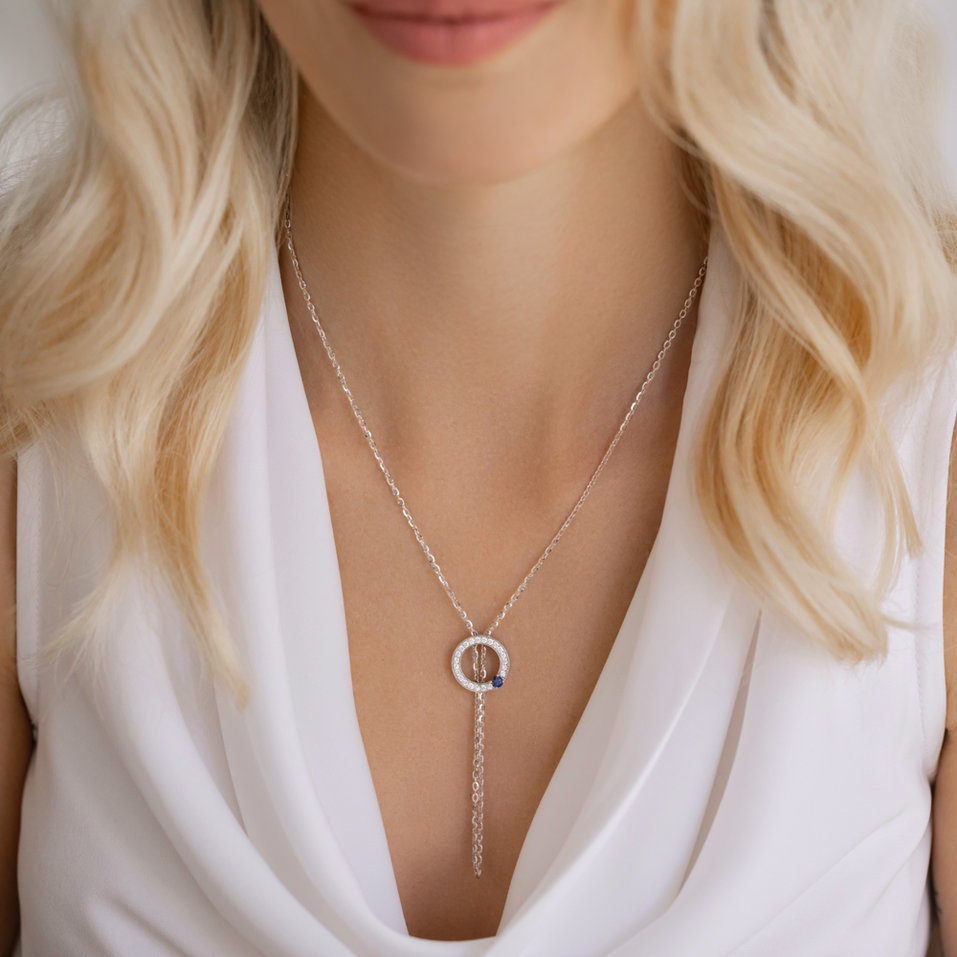 Náhrdelník s diamanty a smaragdem Perfect Circle