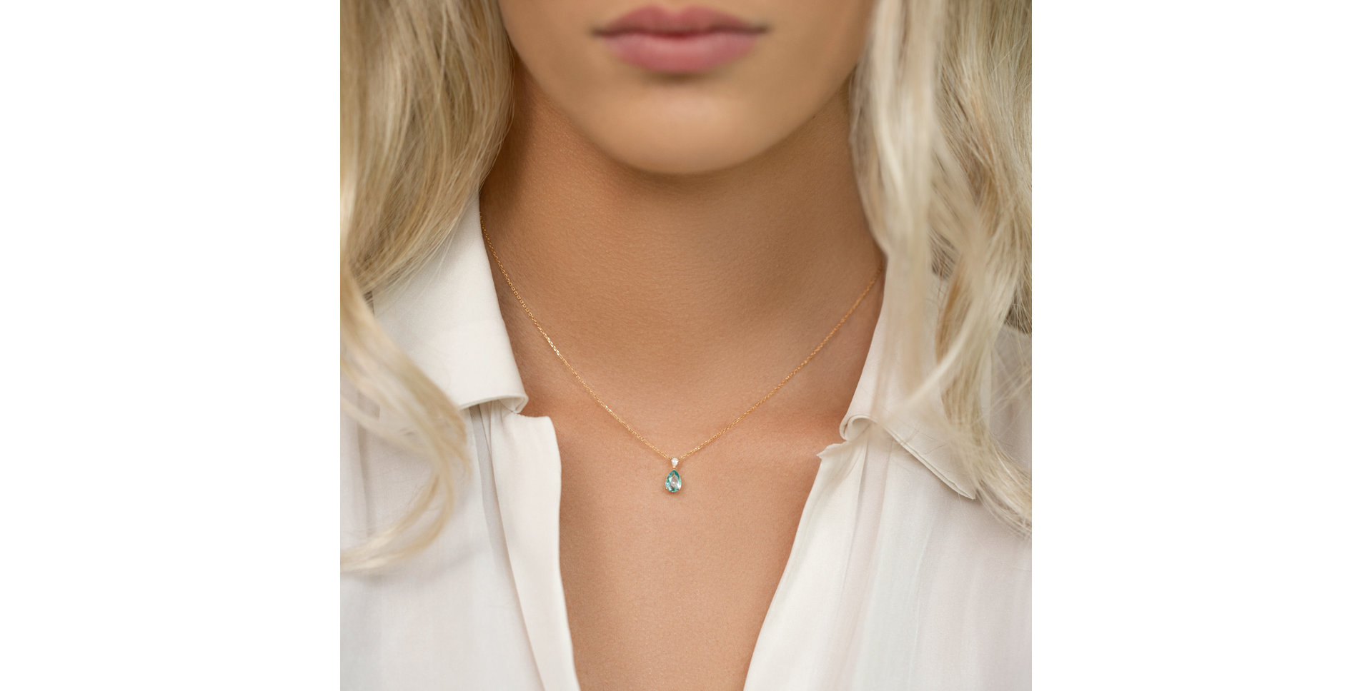 Náhrdelník s diamantem a tanzanitem Whisper of Avalon