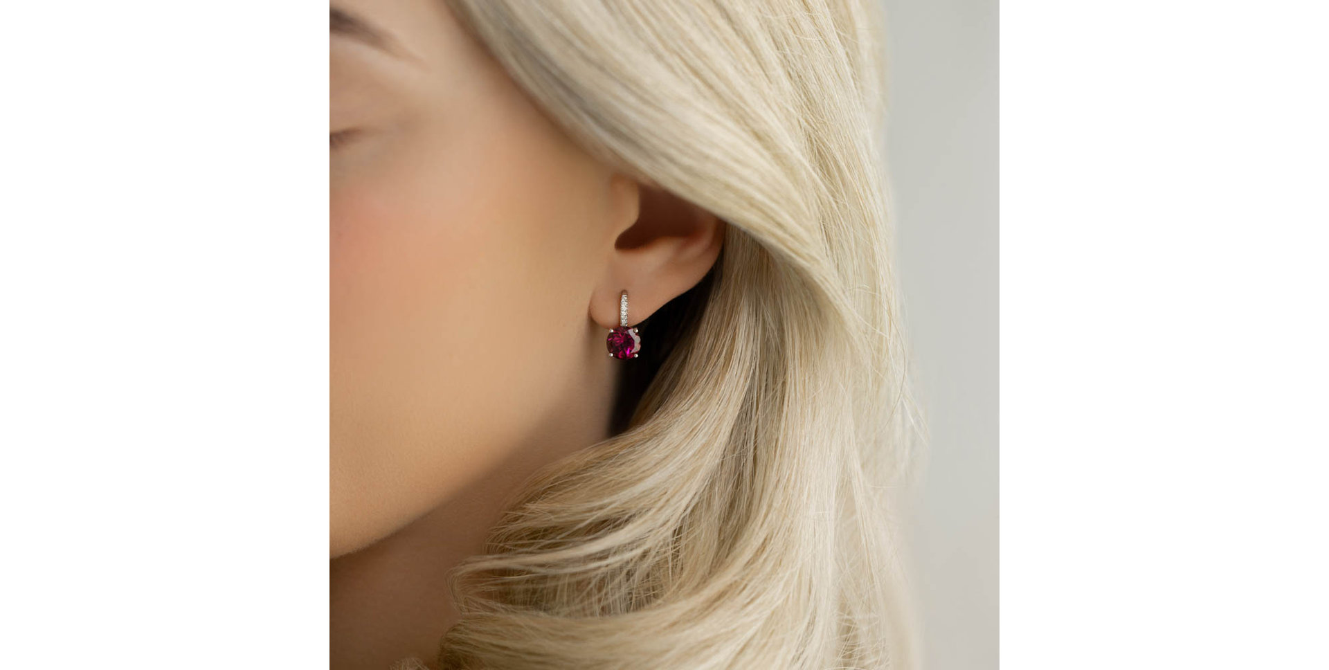 Náušnice s diamanty a morganitem Zorabelle