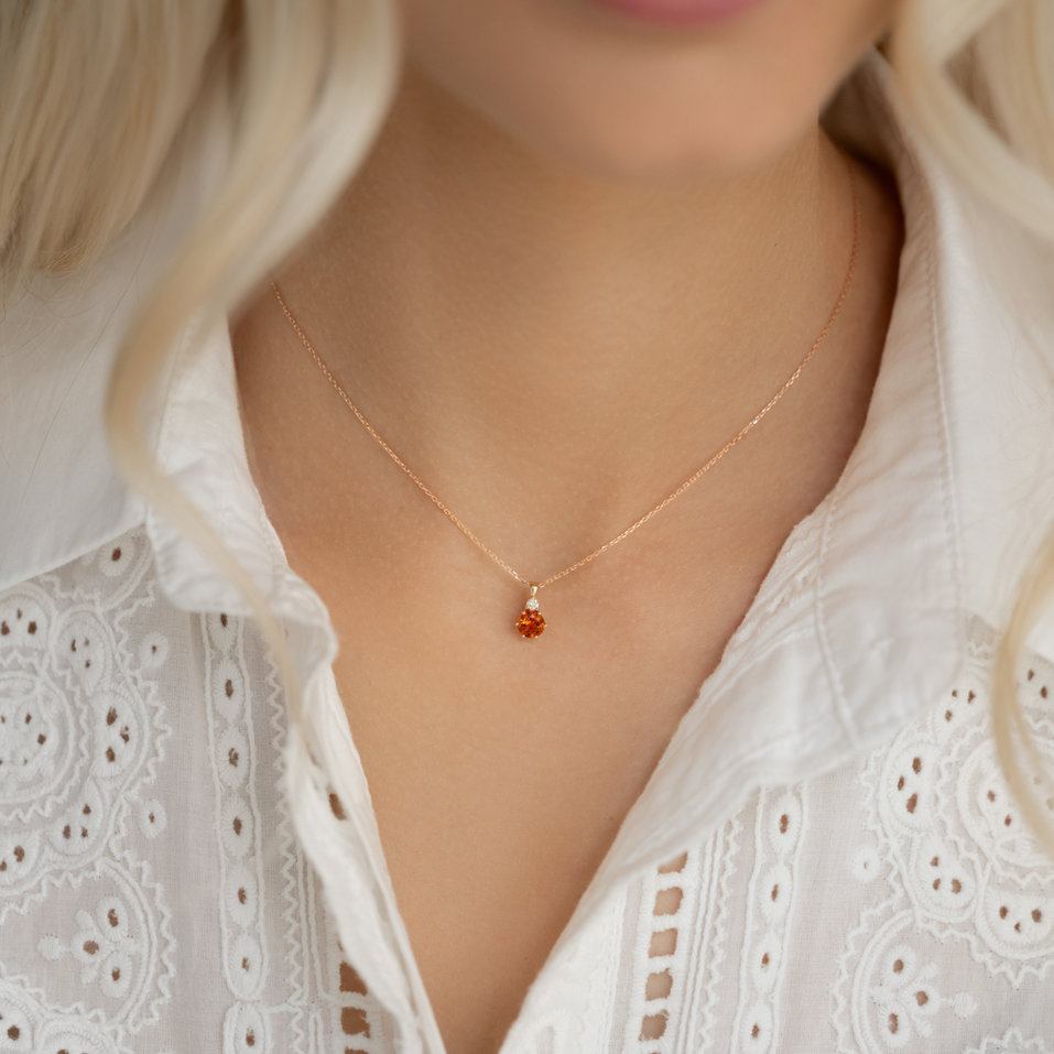 Náhrdelník s diamantem a tanzanitem Midnight Serenity