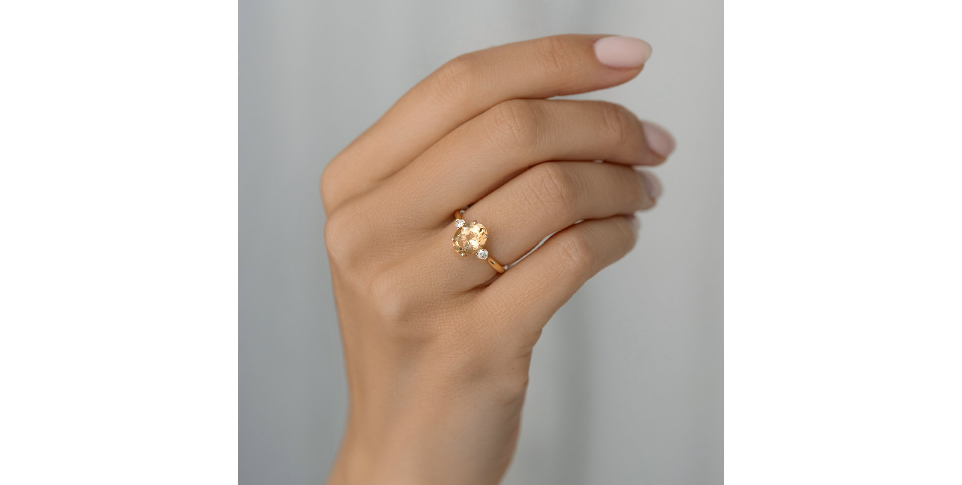 Prsten s diamanty a rhodolitem Asuan