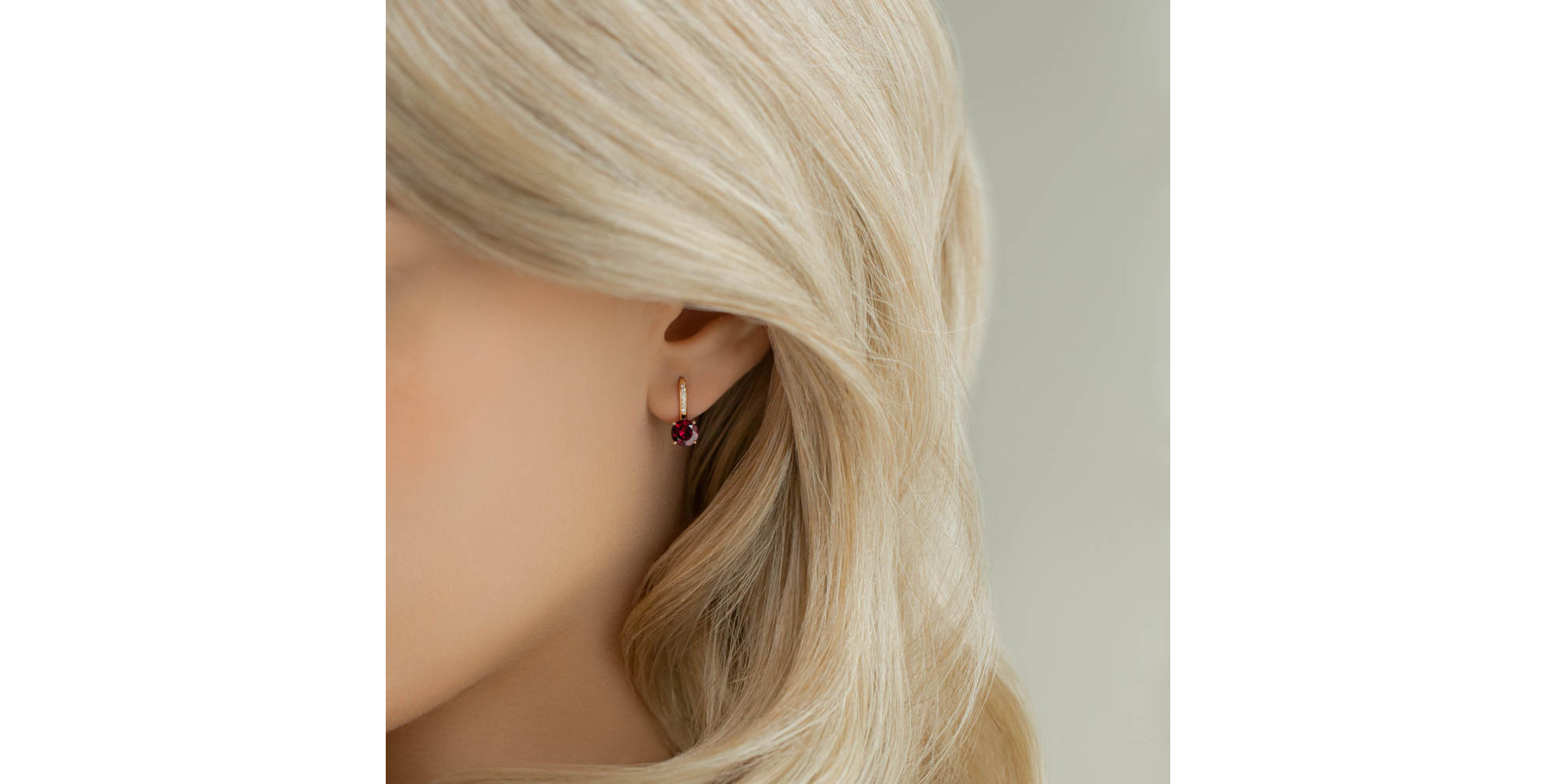 Náušnice s diamanty a citrínem Carleton