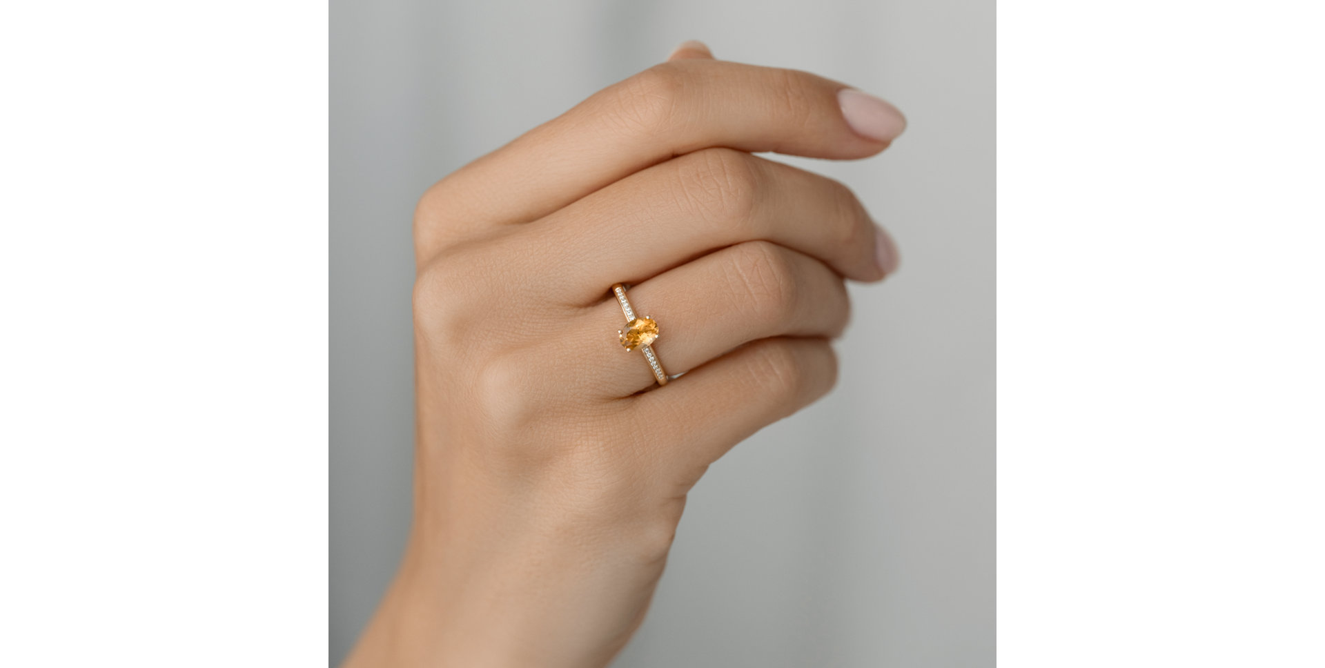 Prsten s diamanty a morganitem Lauriene