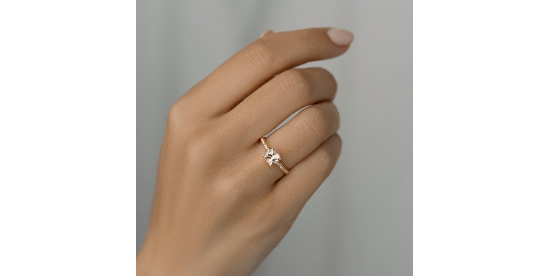 Prsten s diamanty a rhodolitem Melody Symphony