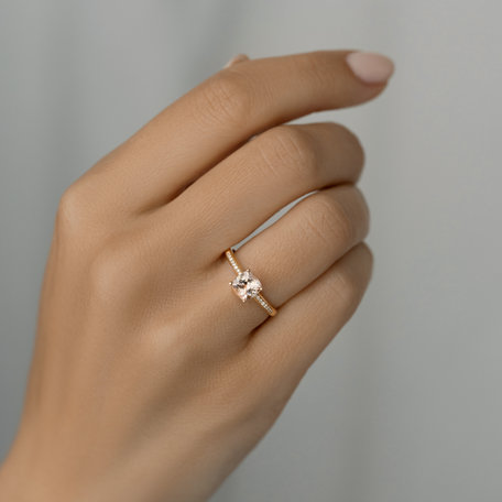 Prsten s diamanty a topazem Melody Symphony