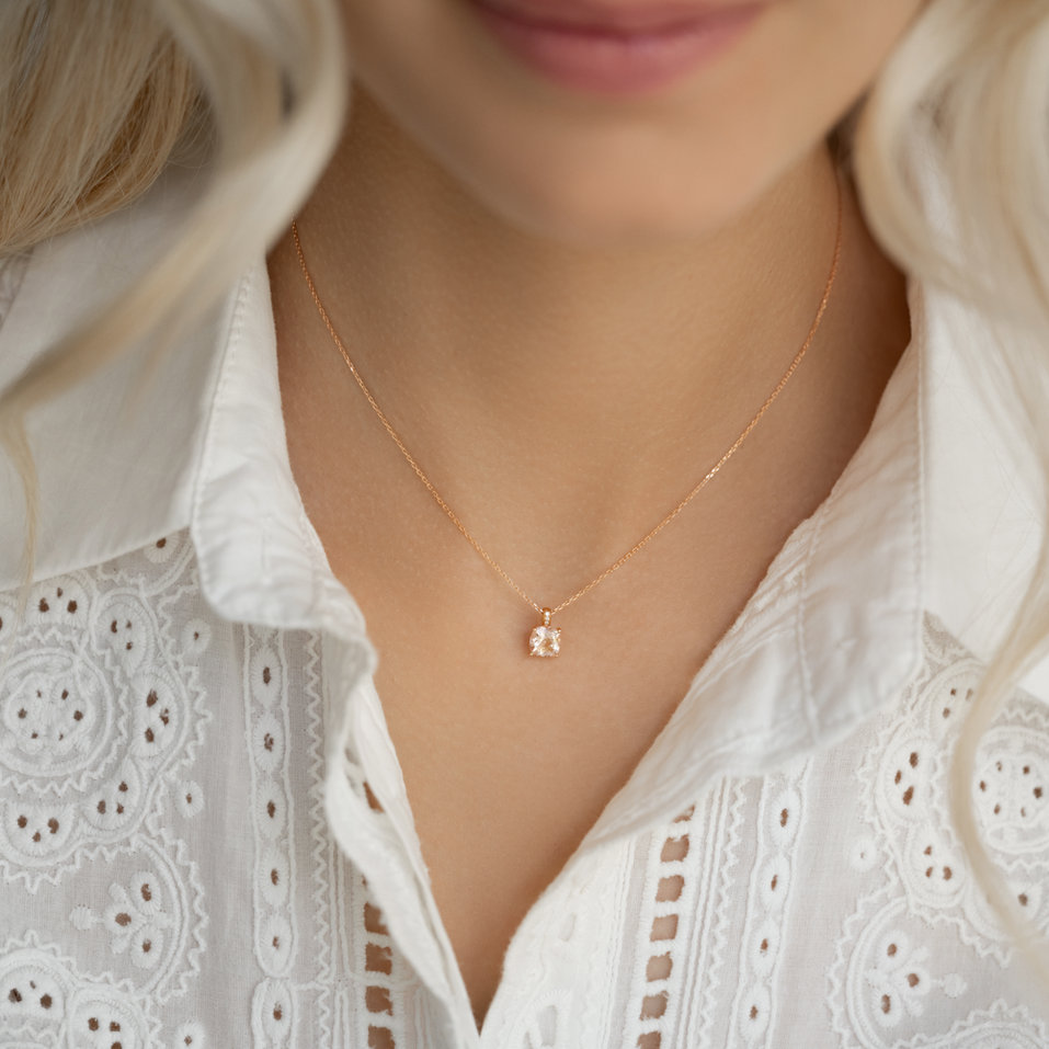 Náhrdelník s diamanty a peridotem Amariel