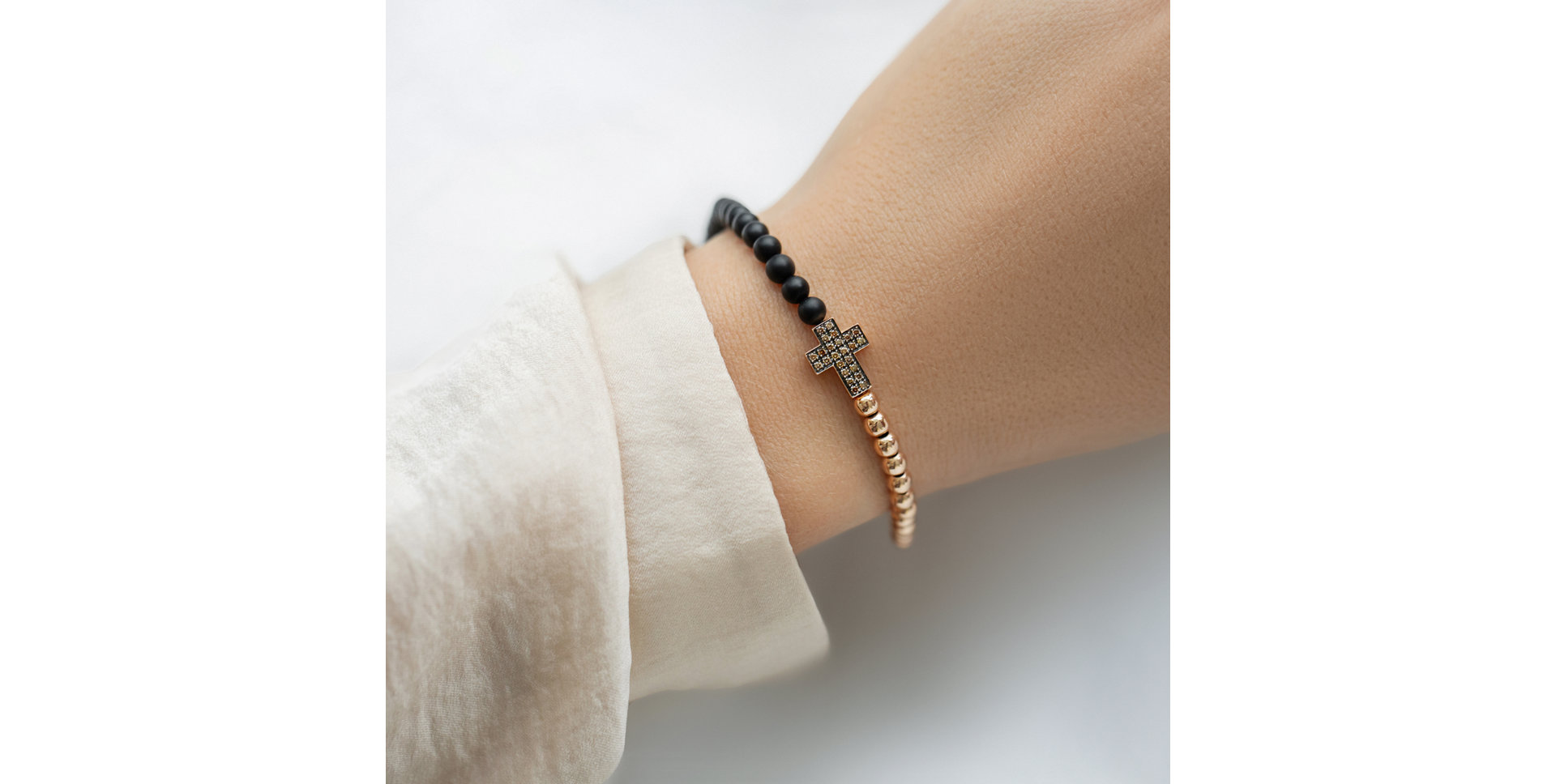 Náramek s diamanty a acháty Sacred Light