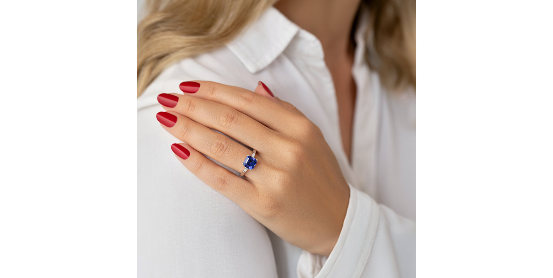 Prsten s diamanty a tanzanitem Wilfredian