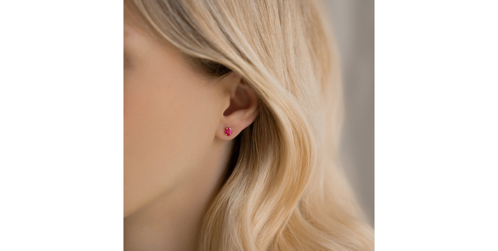 Naušnice s rubínem Mystic Abyss