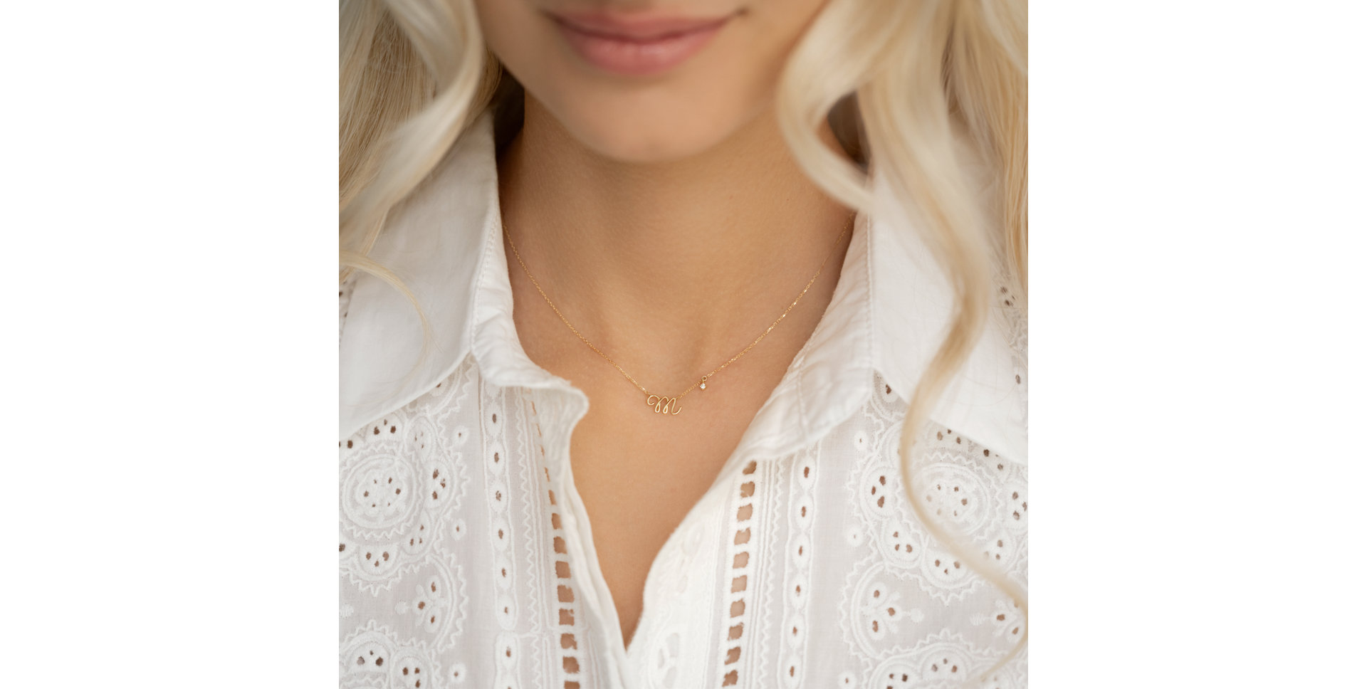 Náhrdelník s diamantem Elegance Letter