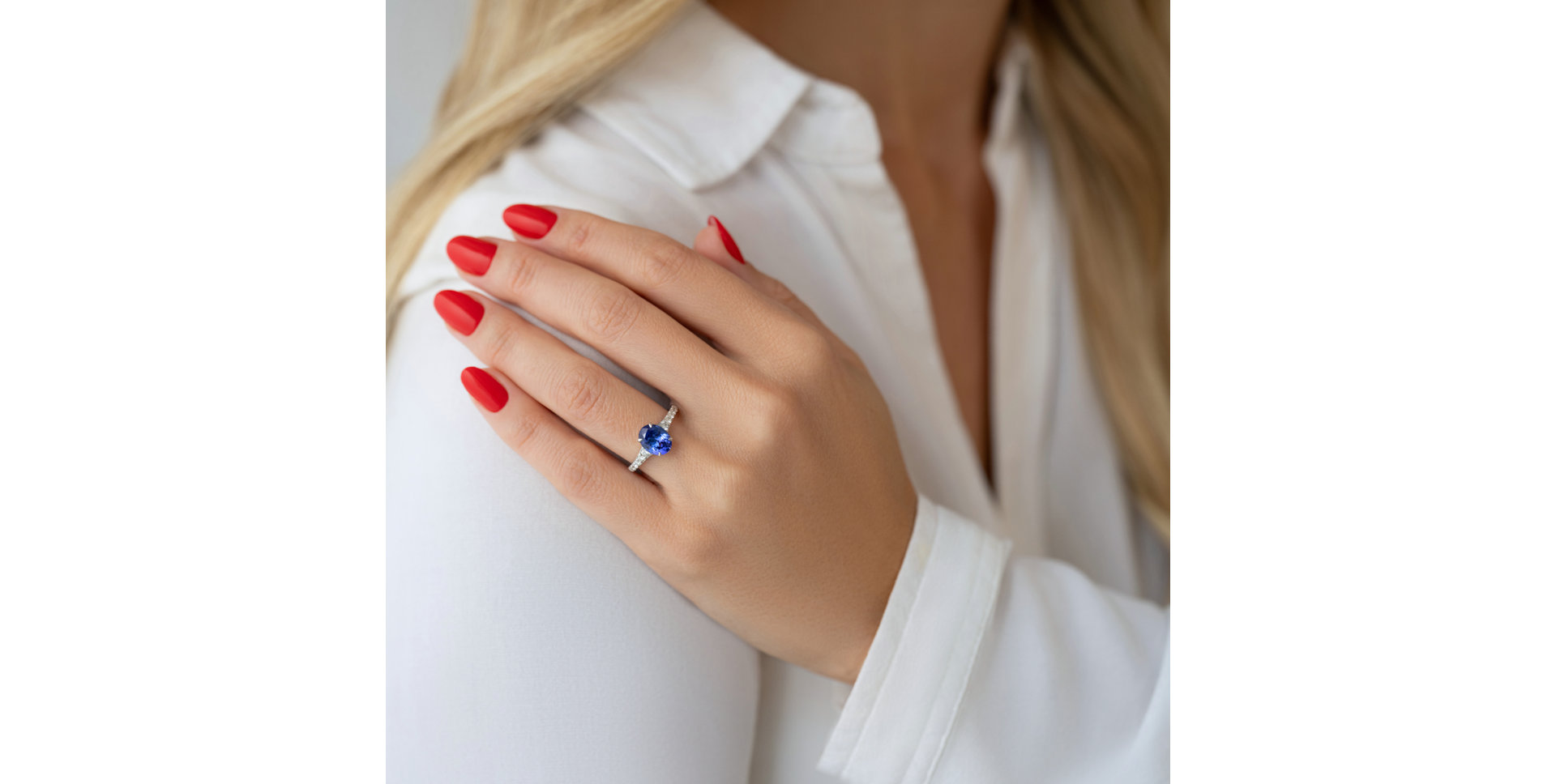 Prsten s diamanty a tanzanitem Shimmering dazzle