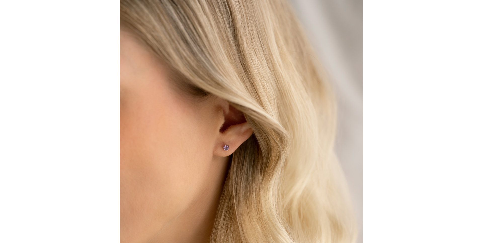 Náušnice s ametystem Vesper Romance