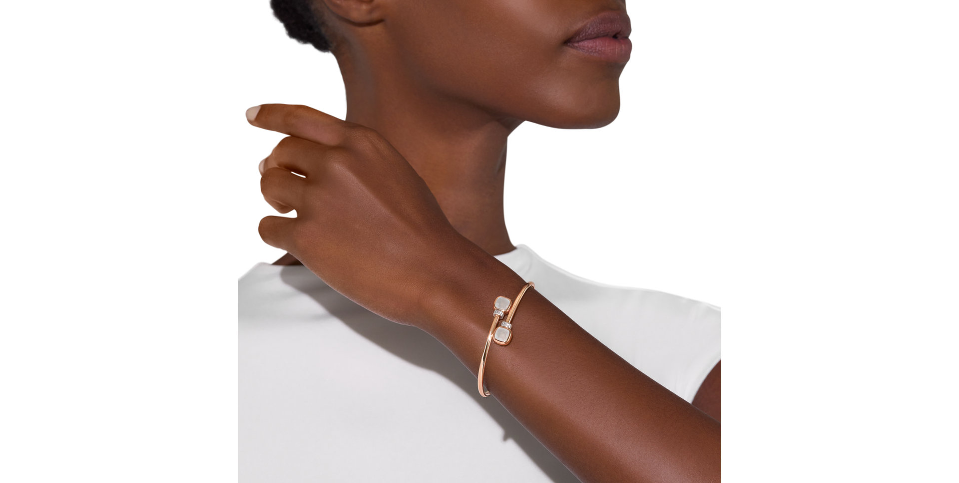 Náramek s diamanty a topazy Nudo Mini