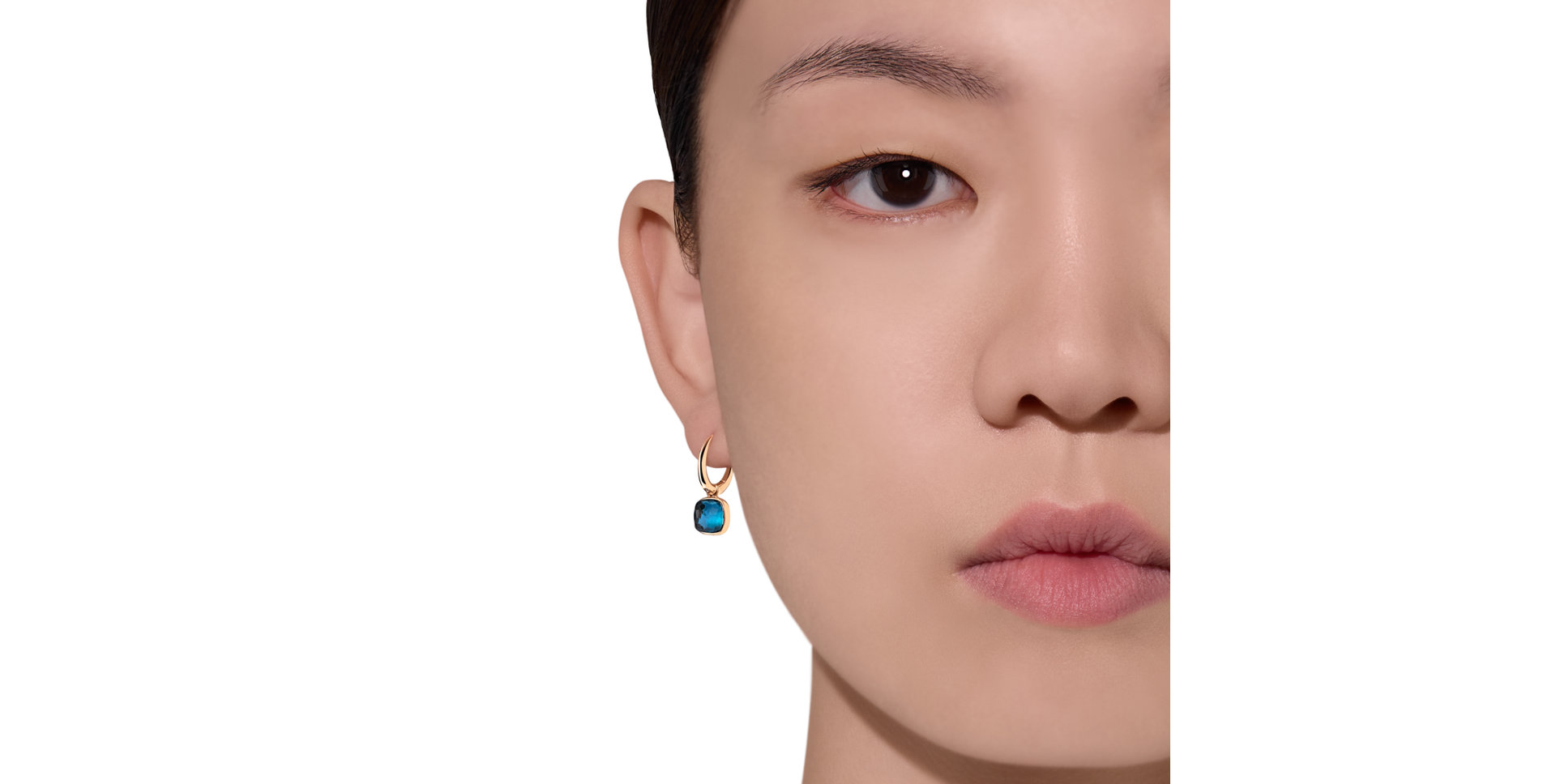 Náušnice s topazem Nudo Mini