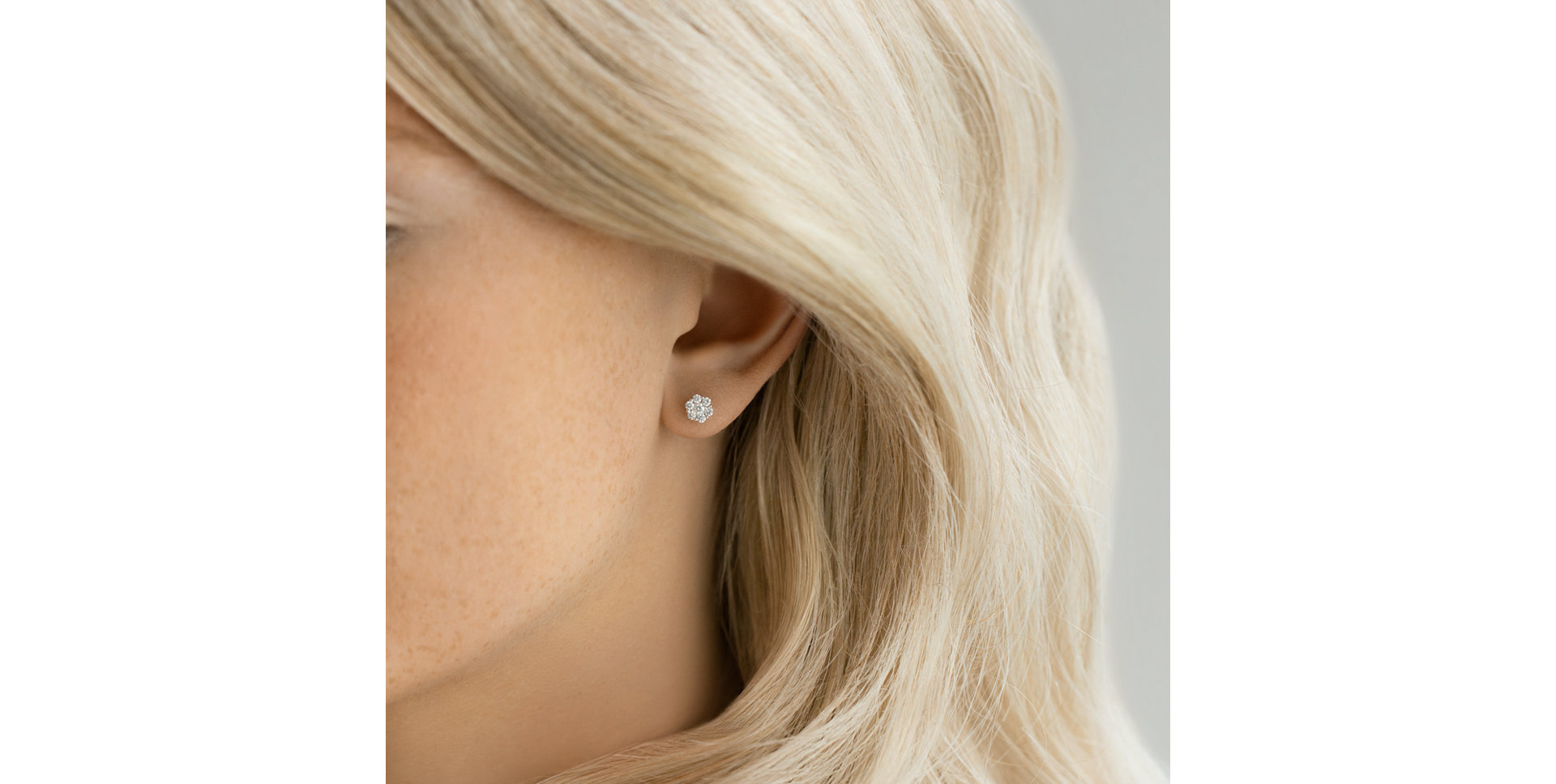 Diamond earrings Shiny Flower