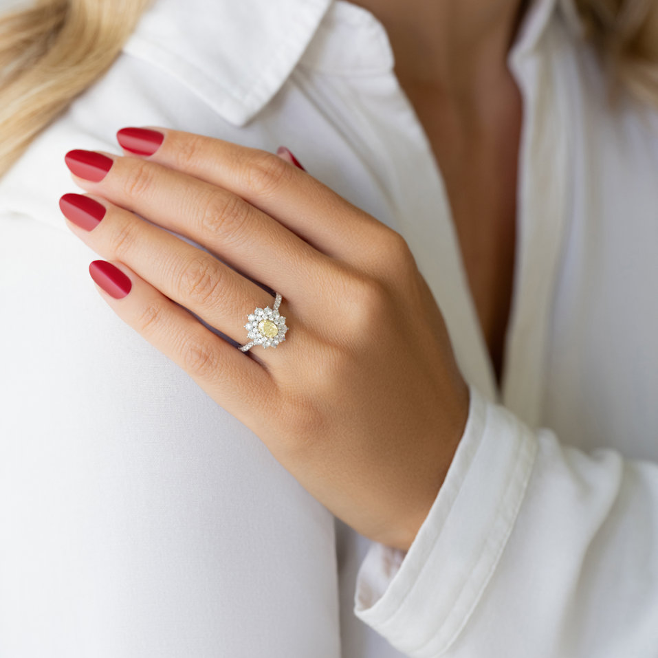 Prsten s diamanty Soleil Royale
