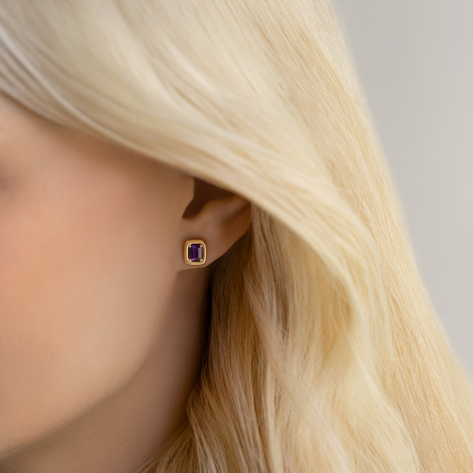 Náušnice s ametystem Nestori