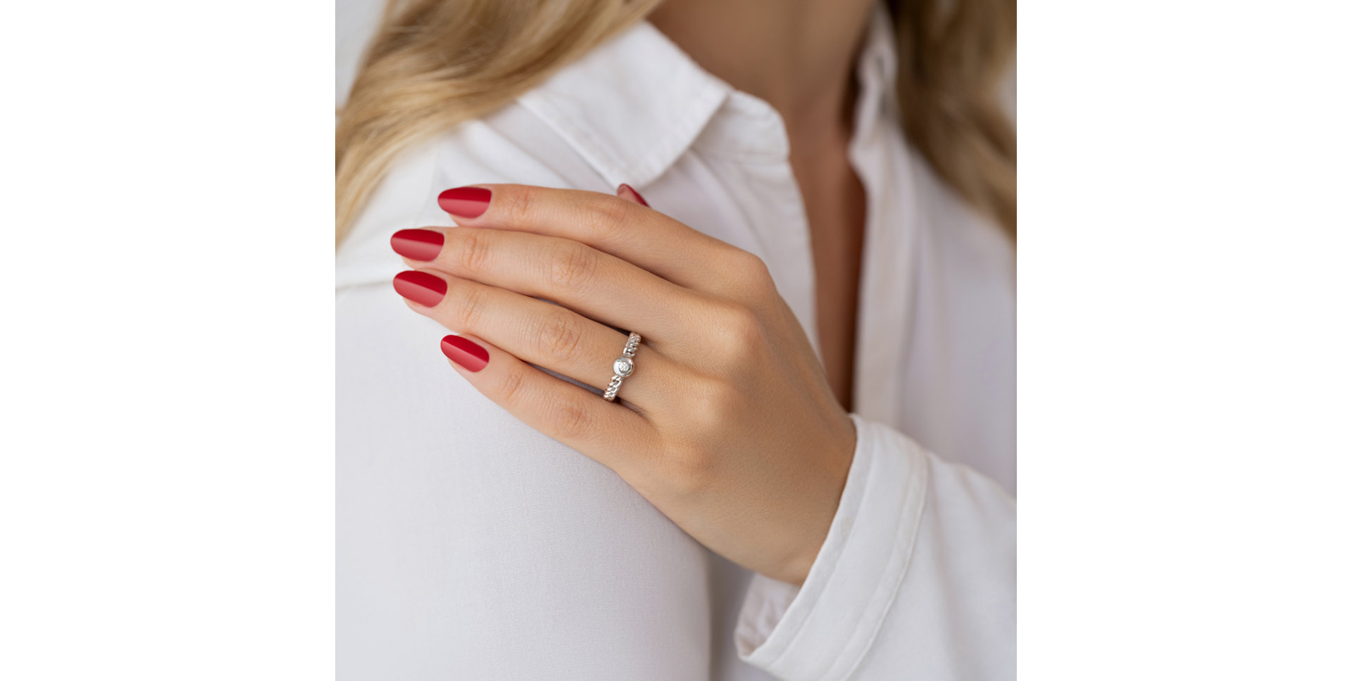 Prsten s diamantem Modesto