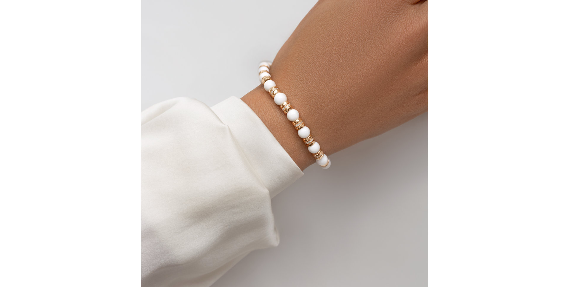 Náramek s diamanty a acháty Albelia