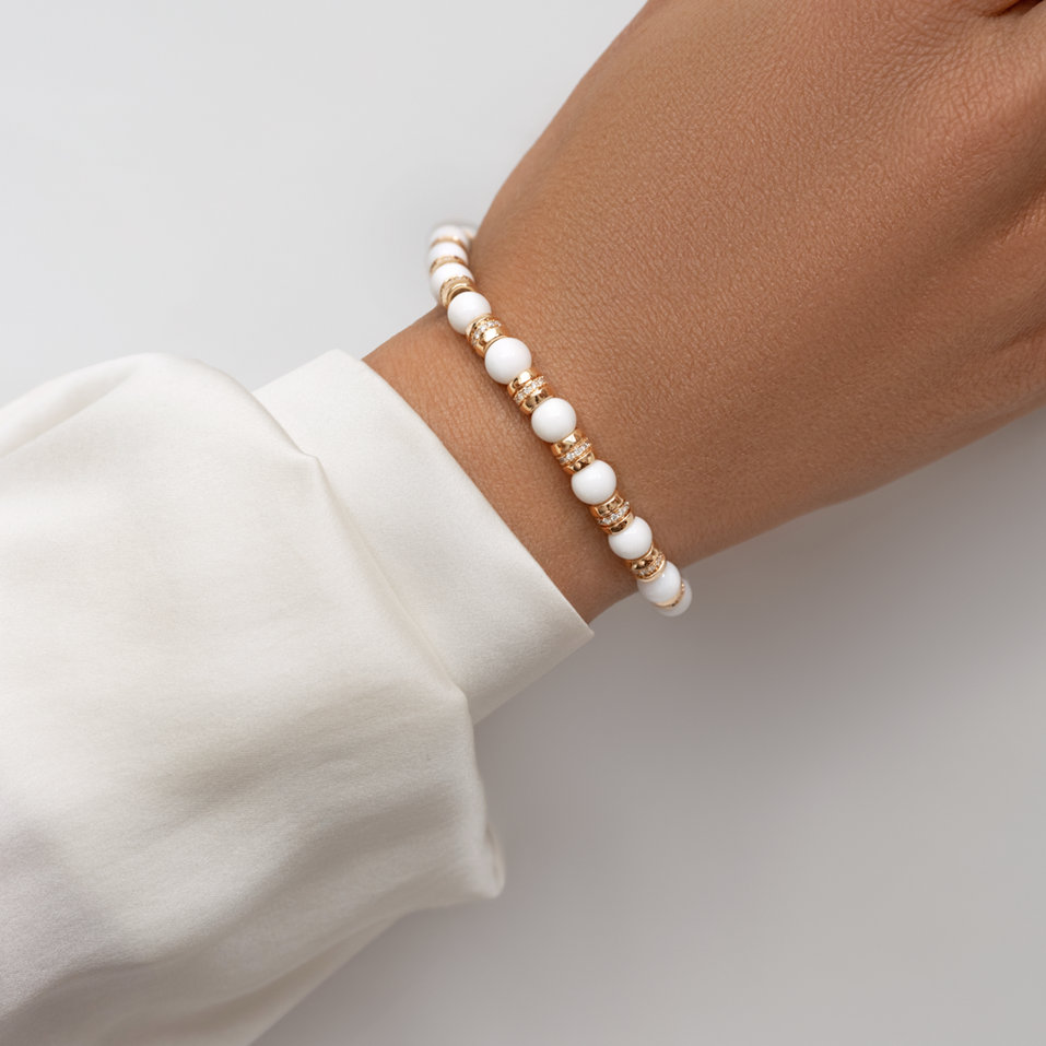 Náramek s diamanty a acháty Albelia