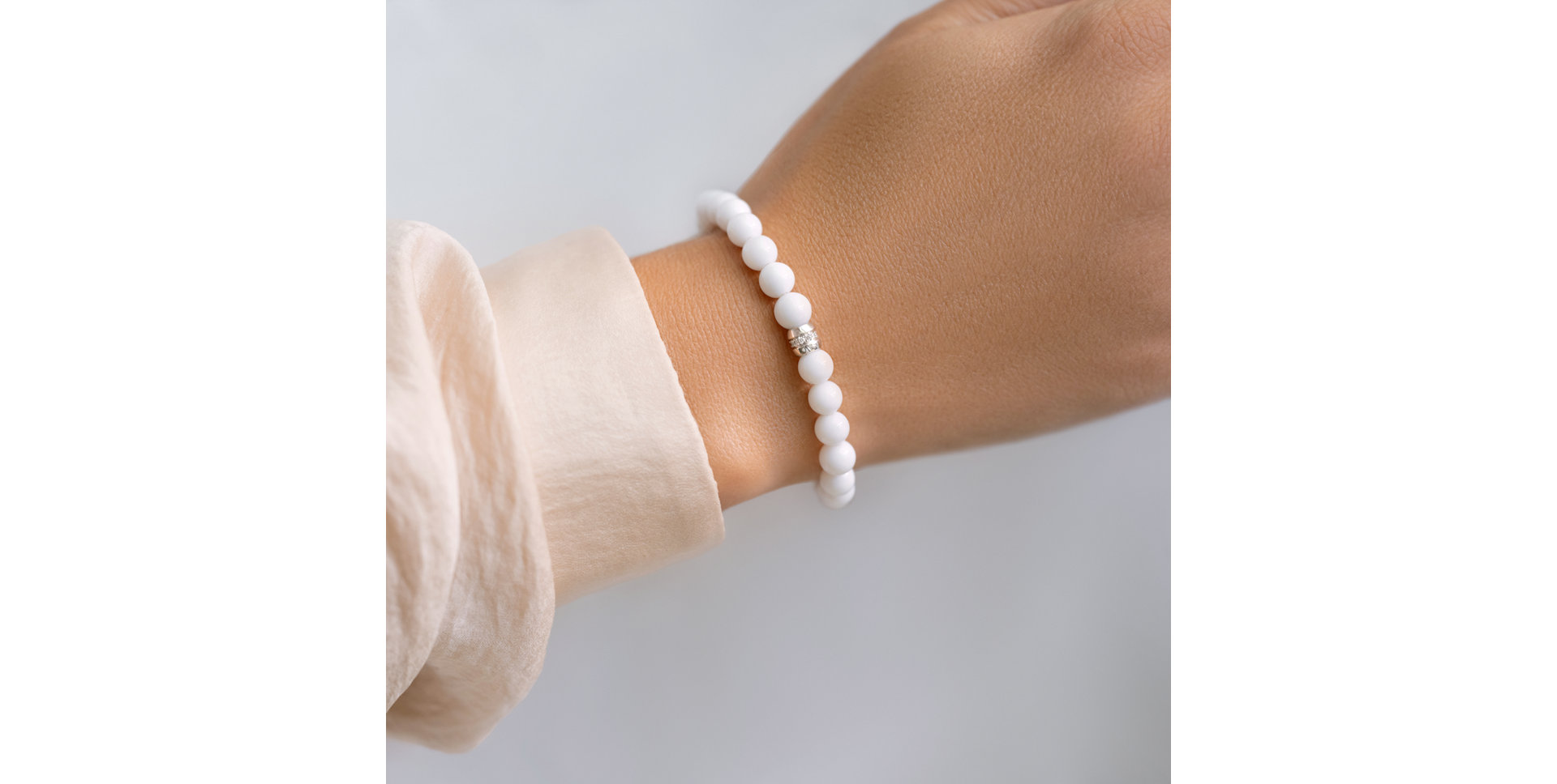 Náramek s diamanty a acháty Whispers of Winter