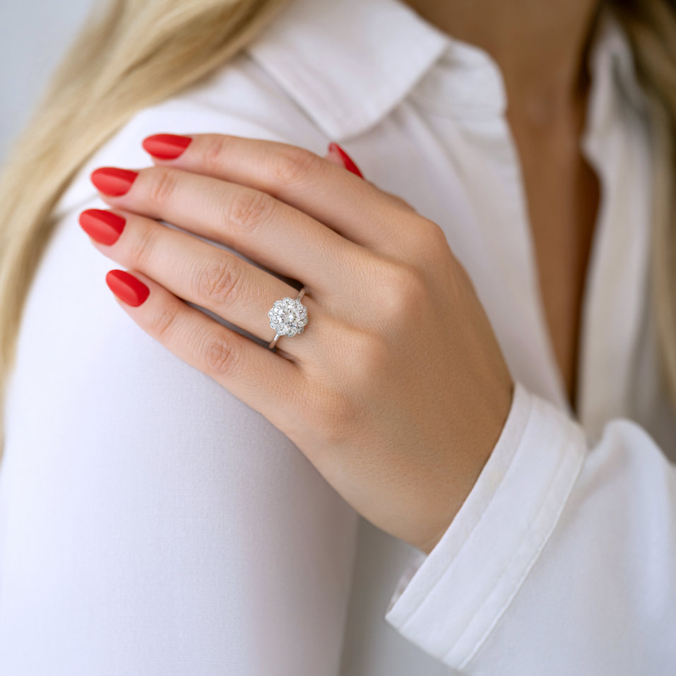 Prsten s diamanty Flower Joy