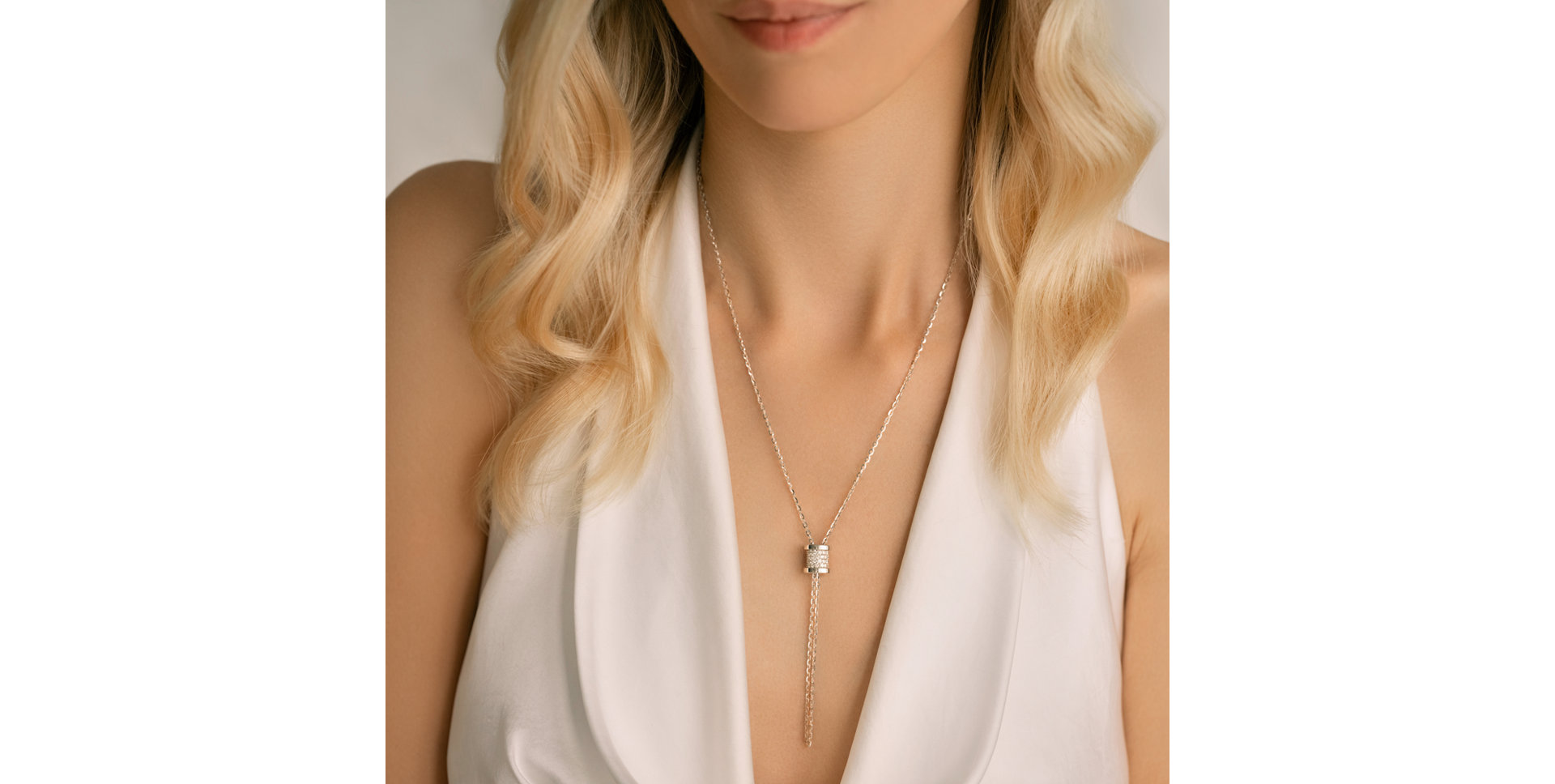 Náhrdelník s diamanty Timeless Spiral