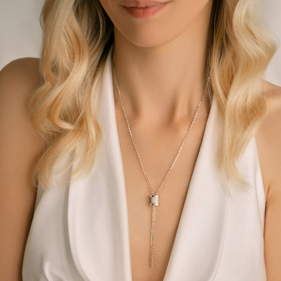 Náhrdelník s diamanty Timeless Spiral