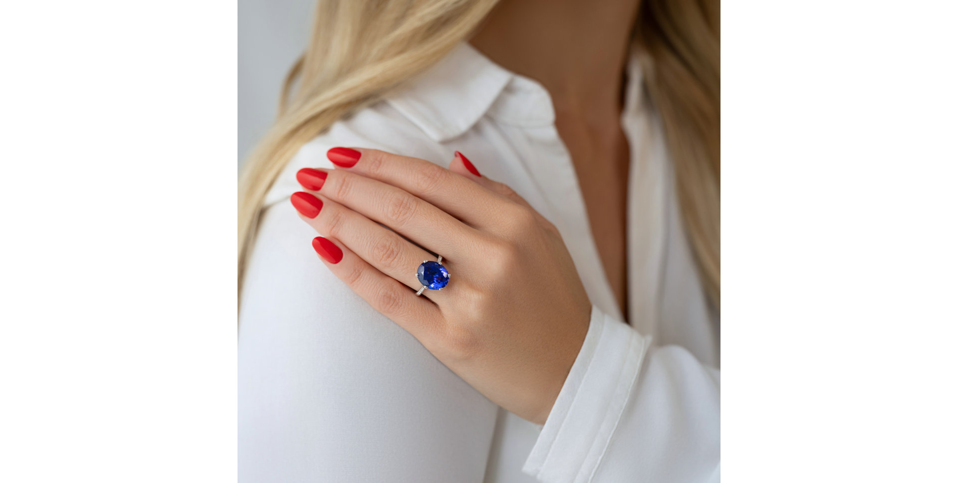 Prsten s diamanty a tanzanitem Fairytale Seraph