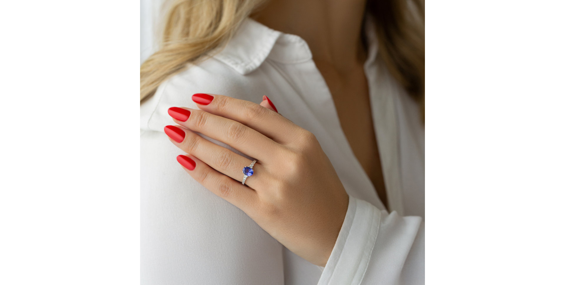 Prsten s diamanty a apatitem Shimmering dazzle