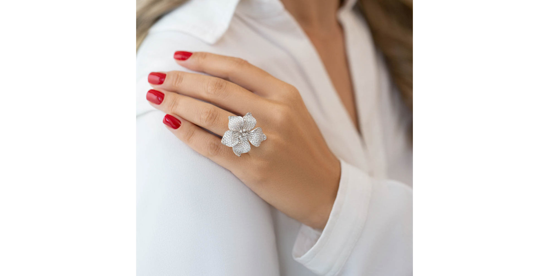 Prsten s diamanty Inflorescence