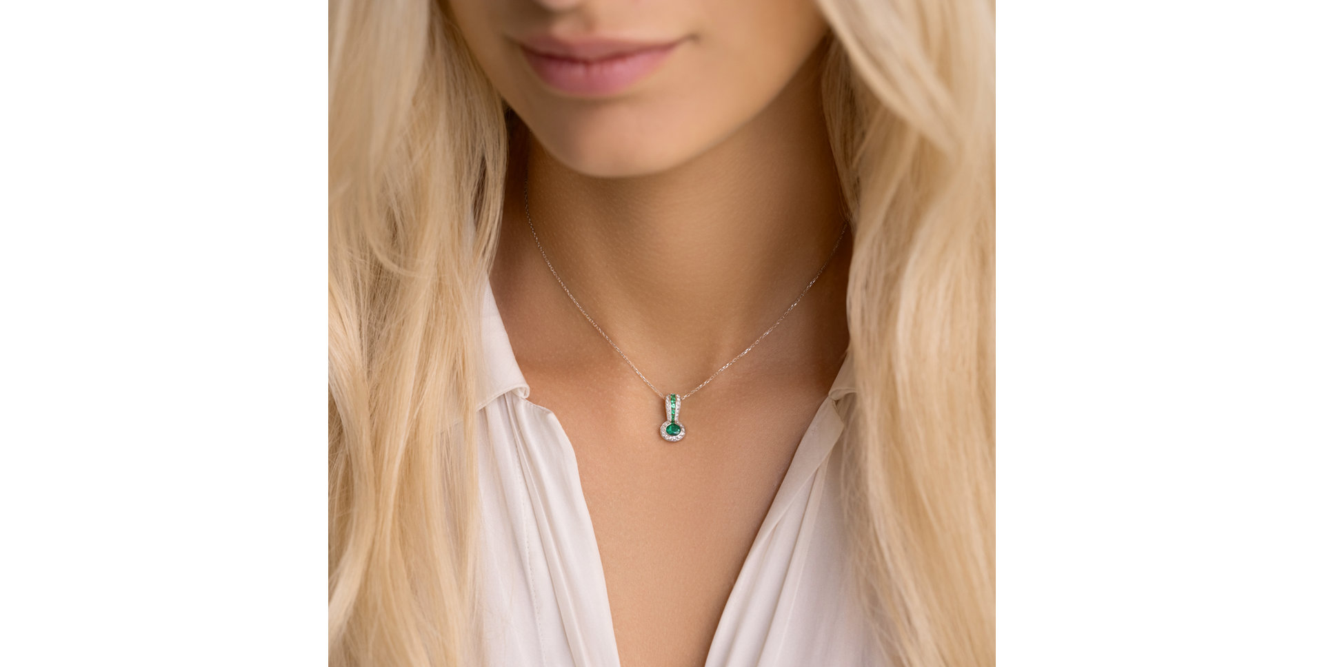 Přívěs se smaragdy a diamanty Liana del Green
