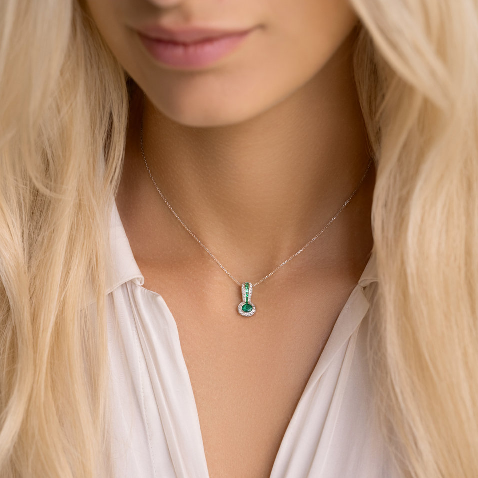 Přívěs se smaragdy a diamanty Liana del Green