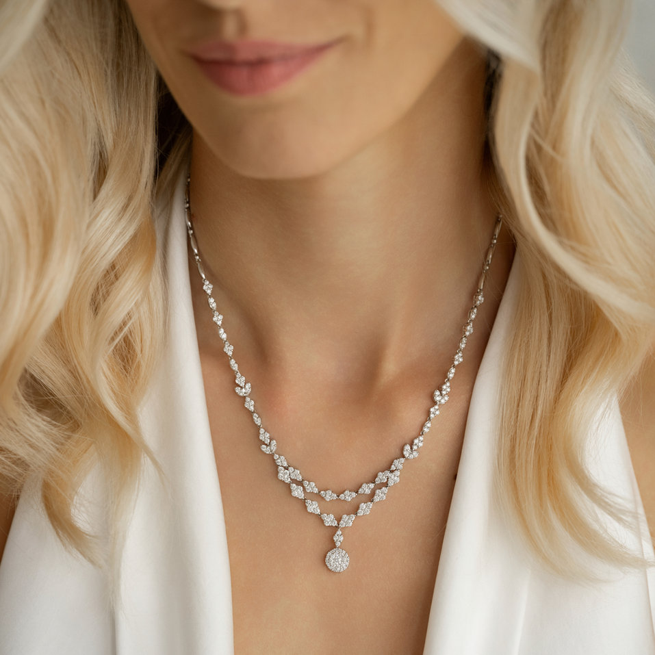 Náhrdelník s diamanty Heartbeat of the Destiny