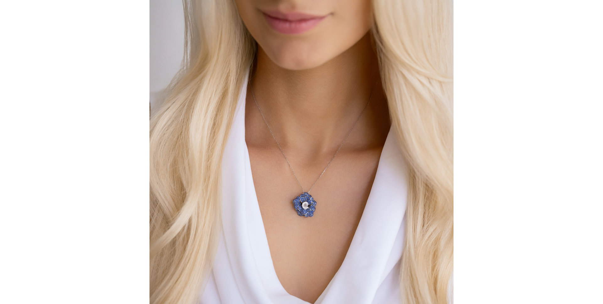 Přívěs s diamanty a safíry Dream Elixir