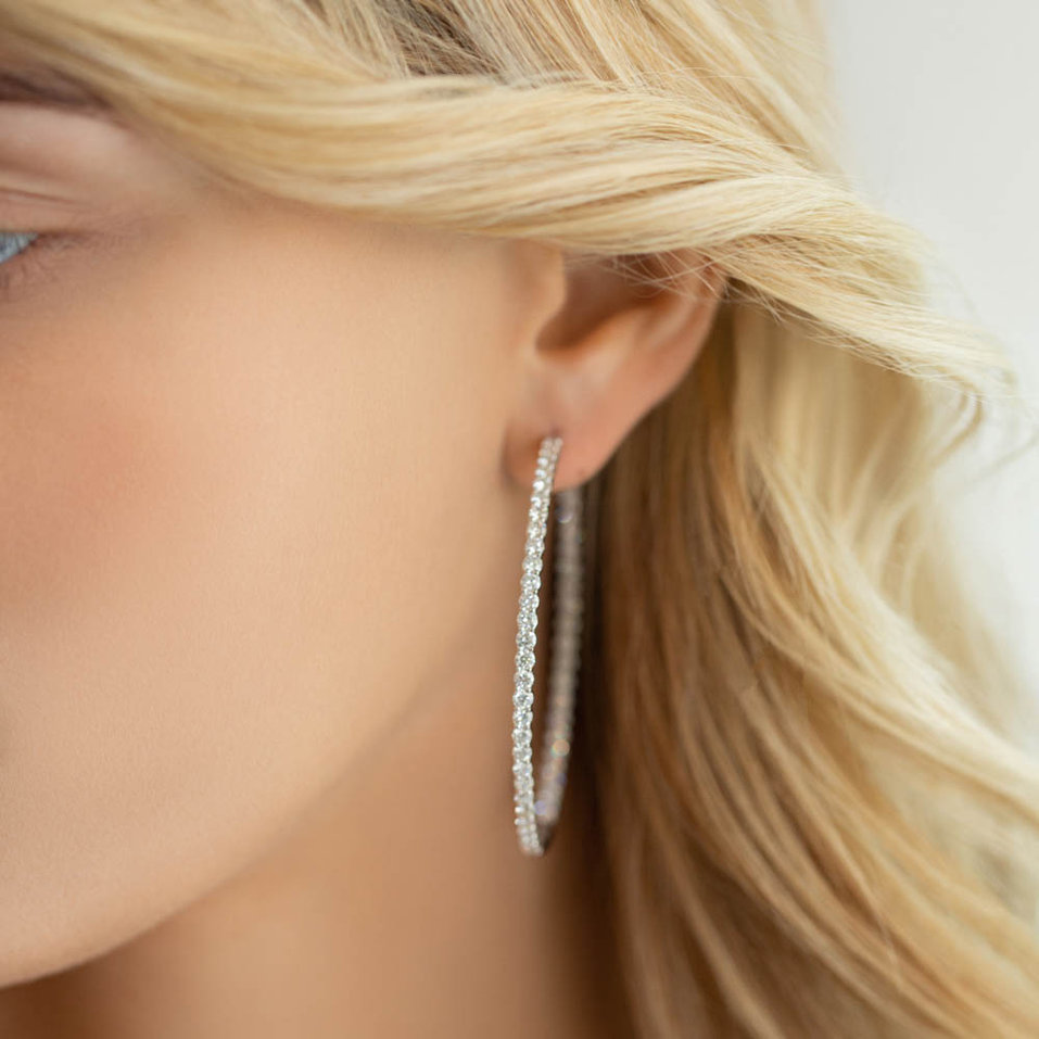 Náušnice s diamanty Luxury Touch