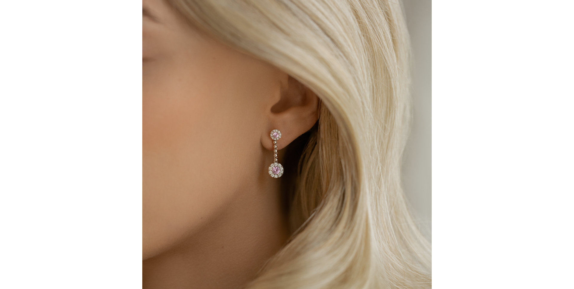 Náušnice s safírem a diamanty Callie