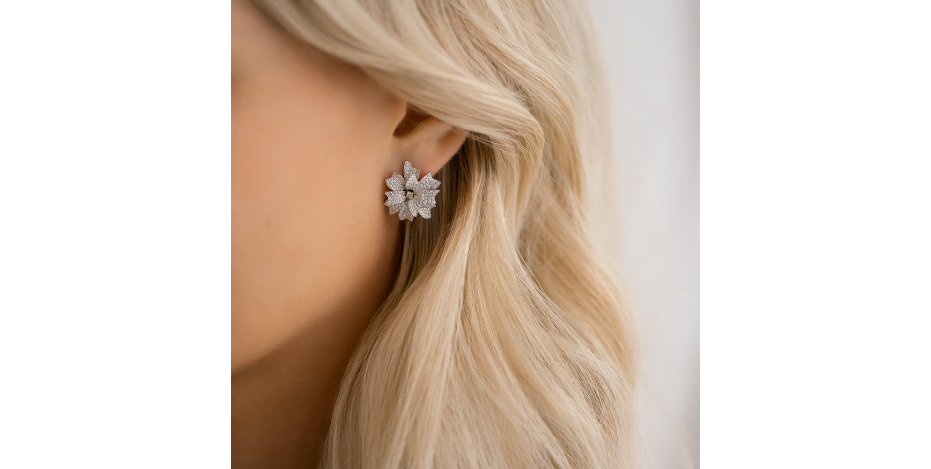 Náušnice s hnědými diamanty Celestial Rose