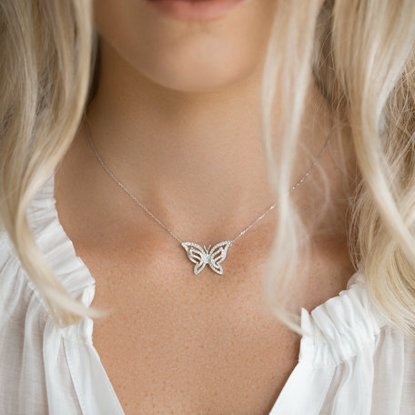 Náhrdelník s diamanty Wings of the Sping