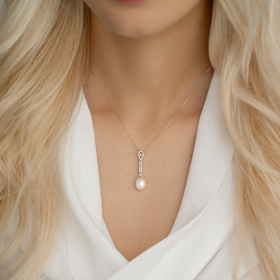 Přívěs s perlou a diamanty Heavenly Ocean