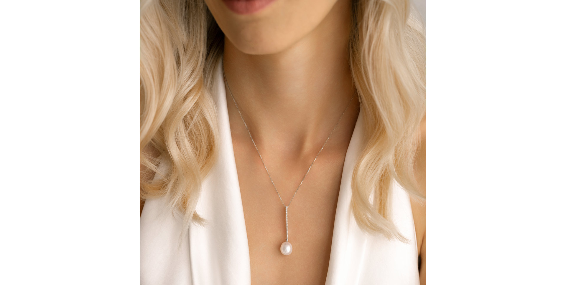 Přívěs s perlou a diamanty Ocean Drop