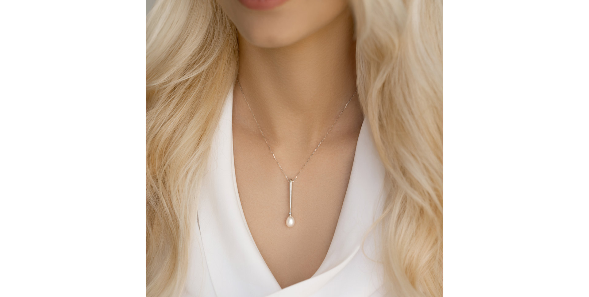 Přívěs s perlou a diamantem Sea Drop