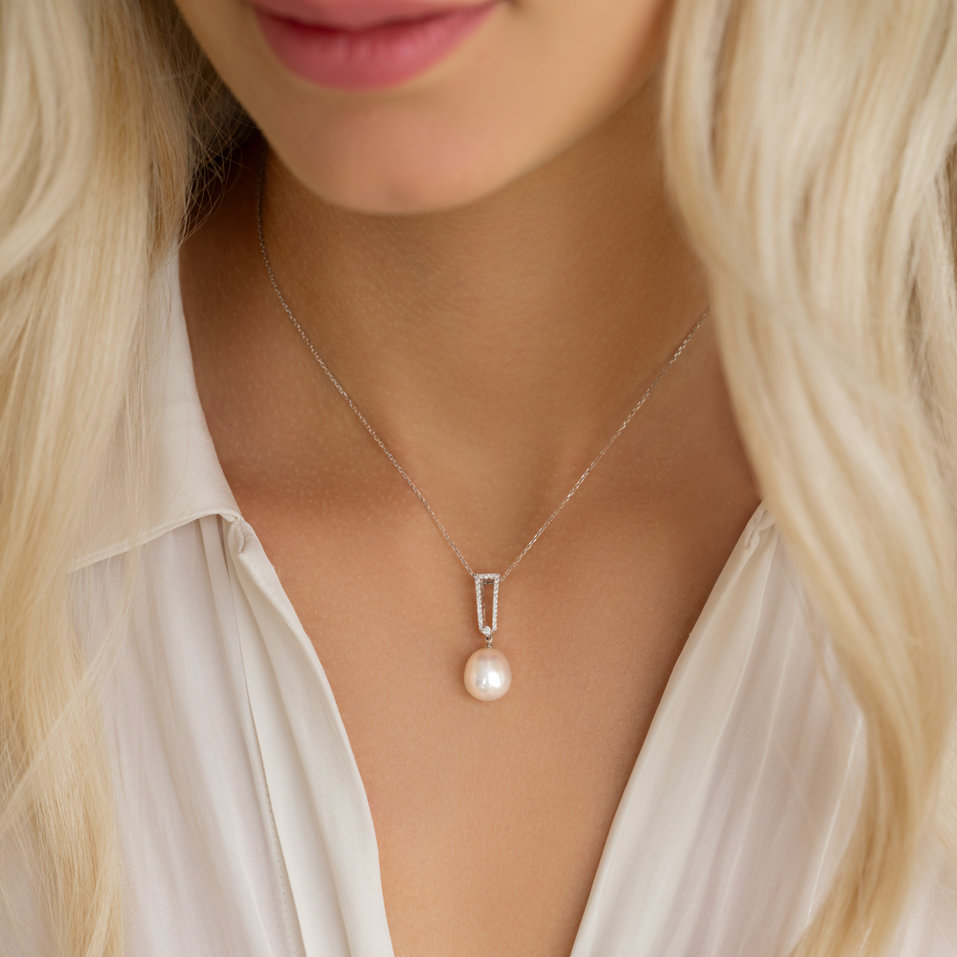 Přívěs s perlou a diamanty Lady Ocean