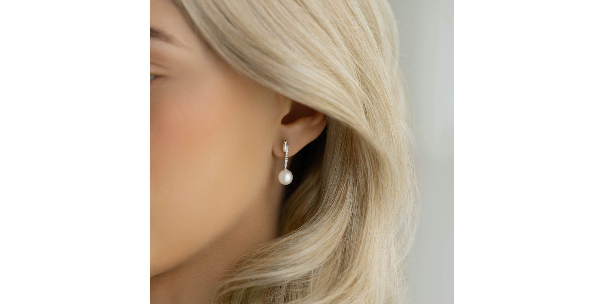 Náušnice s perlou a diamanty River of Ximena