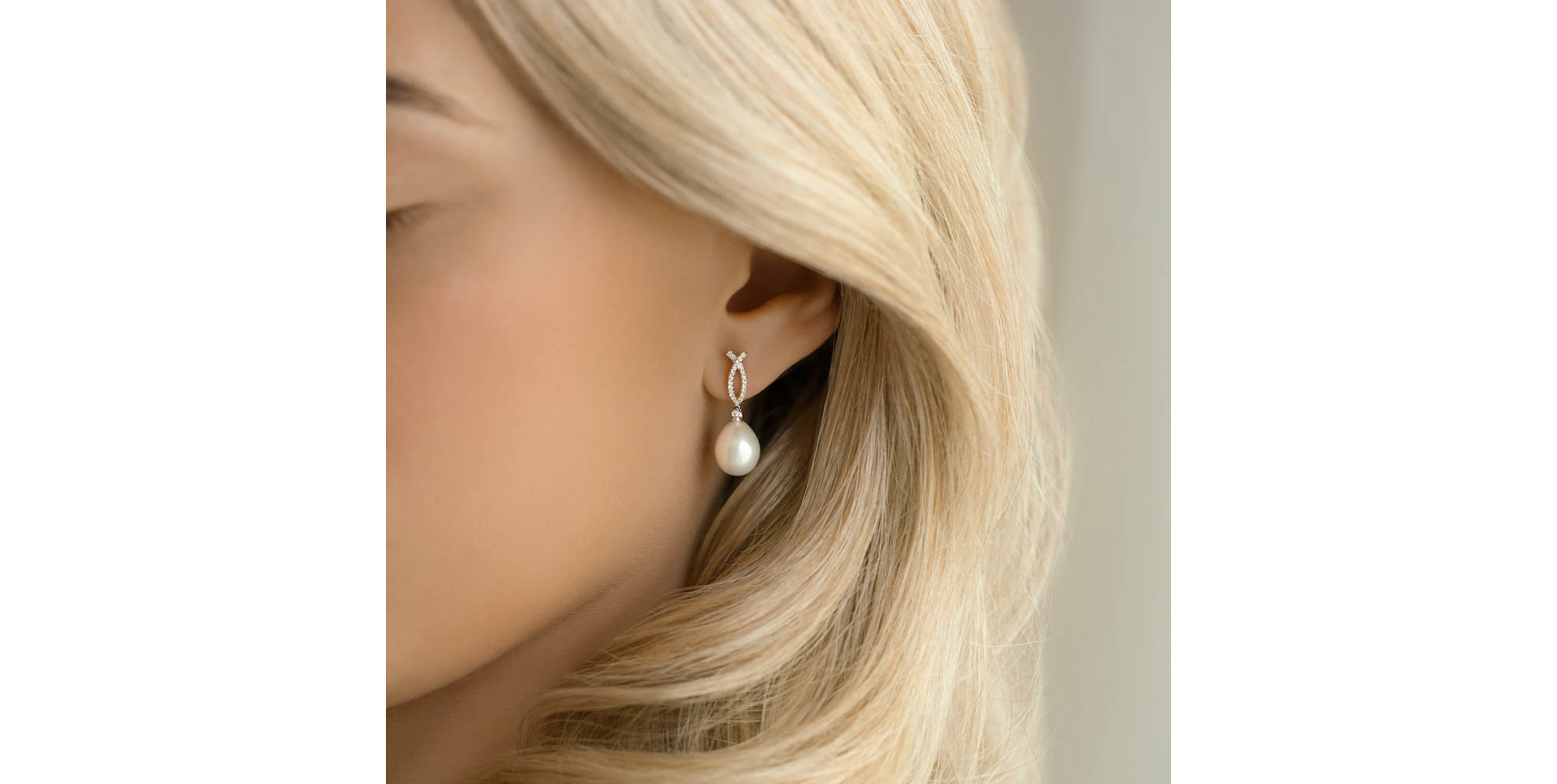 Náušnice s perlou a diamanty Violeta Ocean