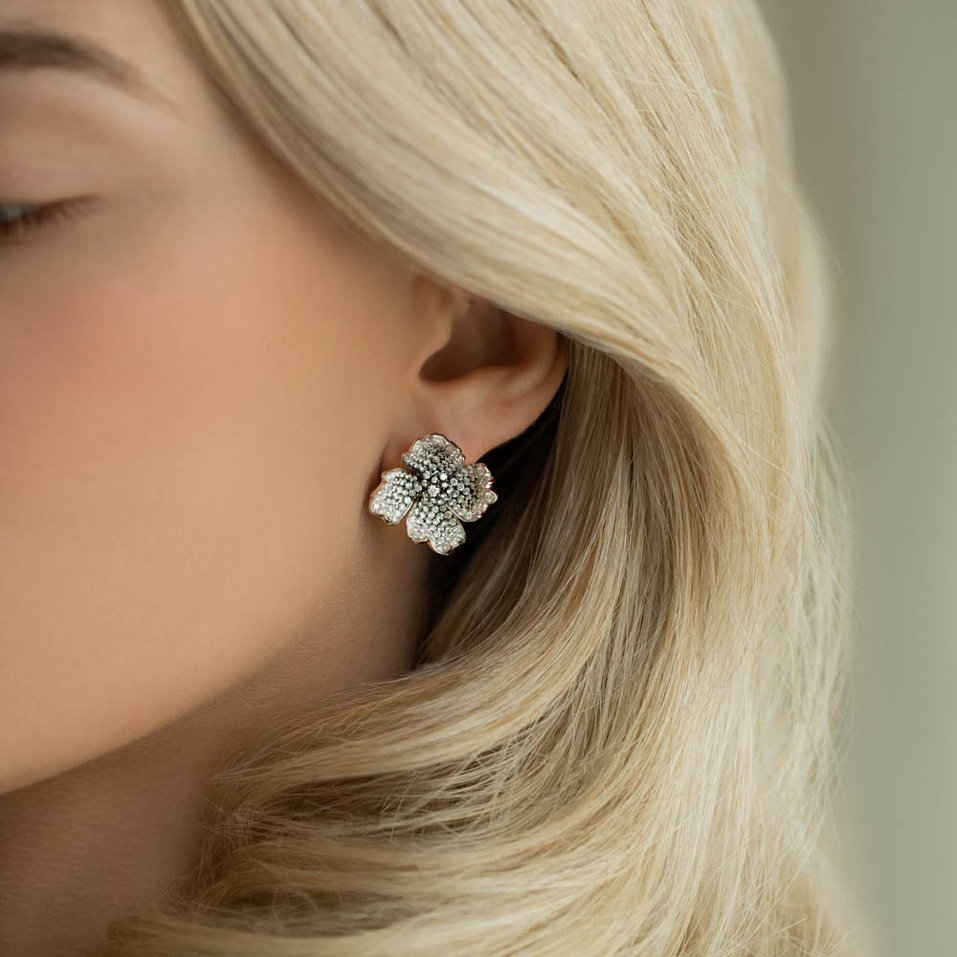 Náušnice s diamanty Queenie Orchid