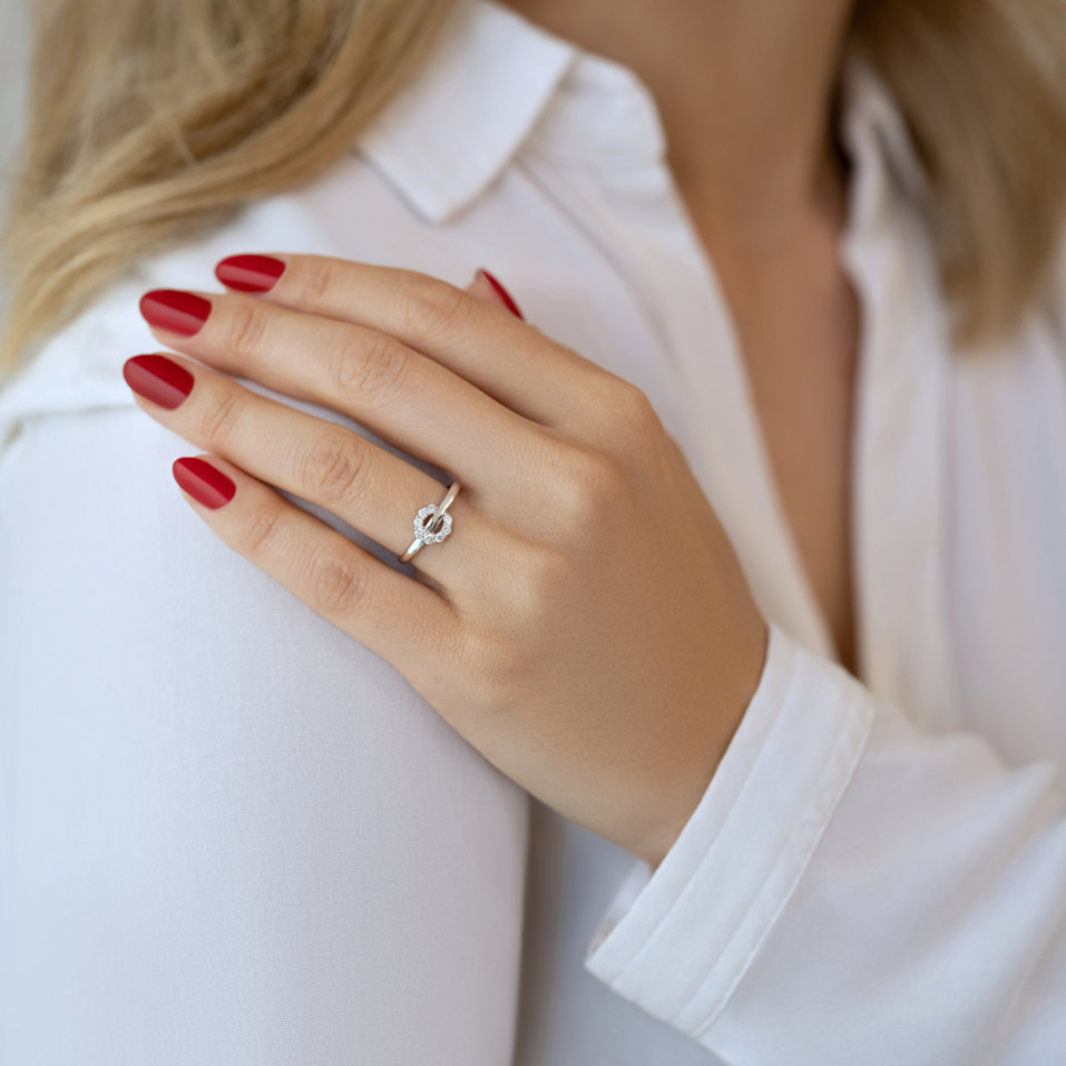 Prsten s diamanty Charming Circle