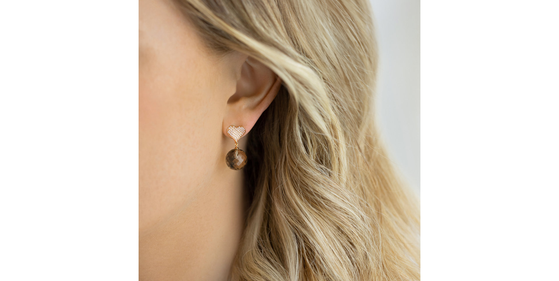 Náušnice s quartzem a diamanty Voidwoken