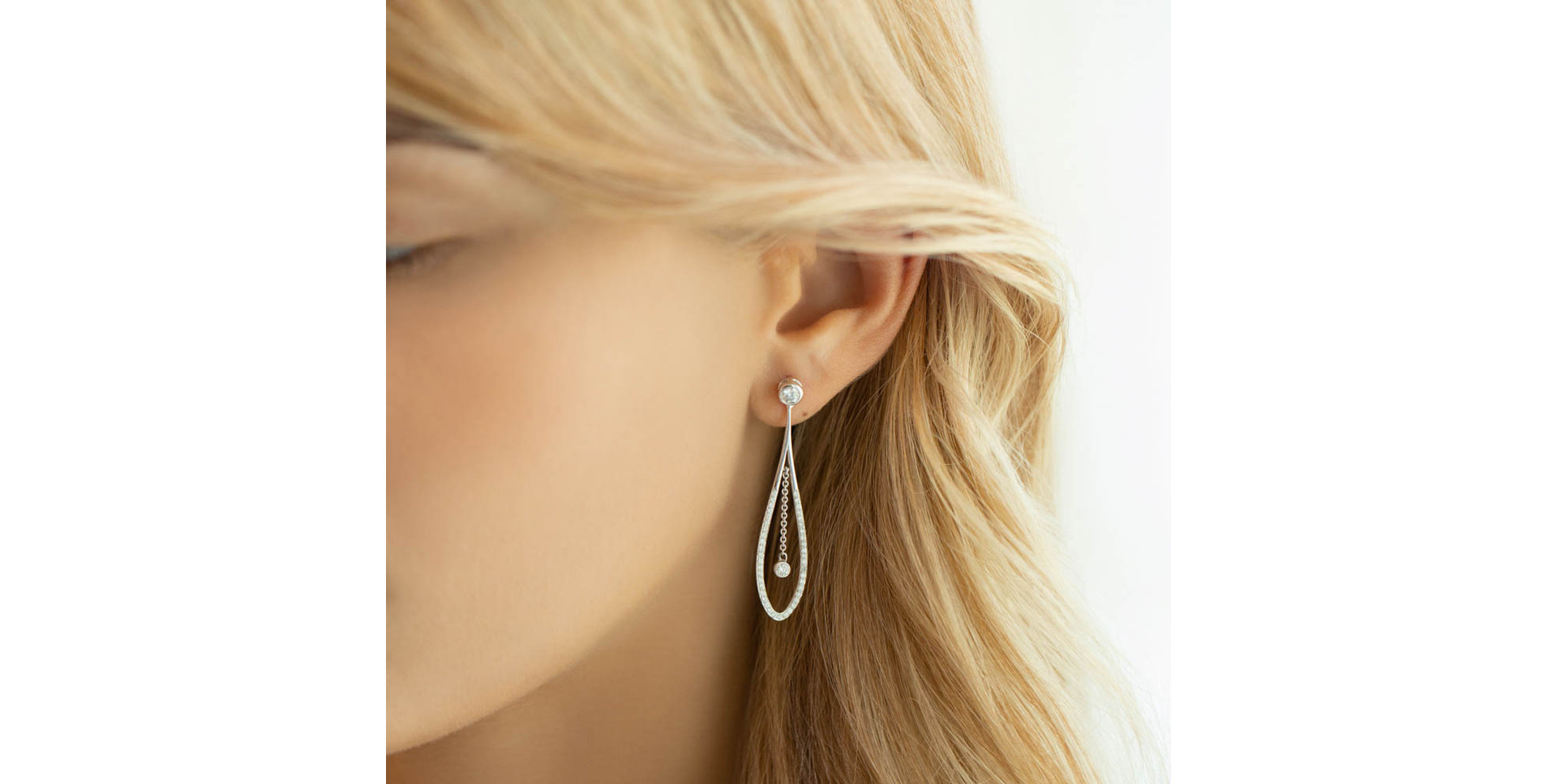 Náušnice s diamanty Wonder Tears